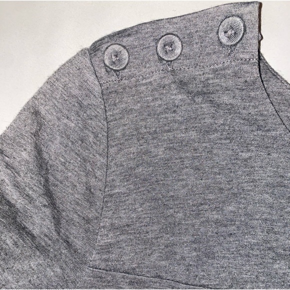 Gray Cropped Sleeve Light Pink And Silver Sequin Borders Size Small - Picture 4 of 5